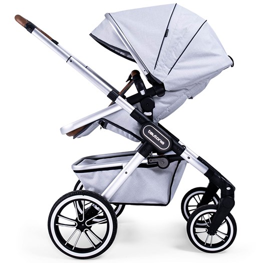 Teutonia Trio duovagn, melange light/silver chassi