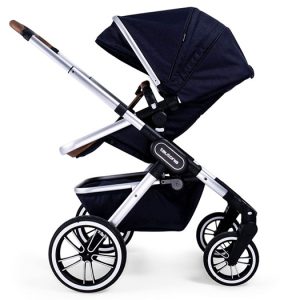 Teutonia Trio duovagn, melange navy/silver chassi