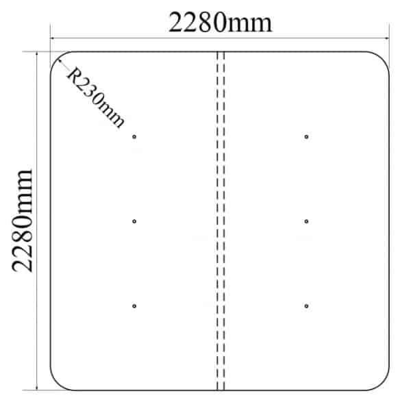 Spalock 228×228 cm - Bild 3